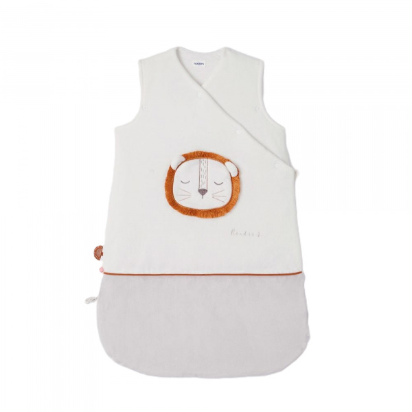 Gigoteuse babou 70cm en veloudoux blanc Noukies