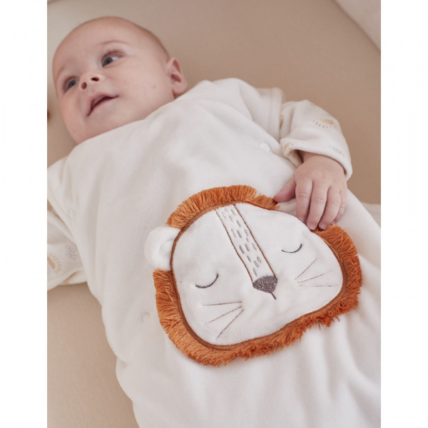 Gigoteuse babou 70cm en veloudoux blanc Noukies