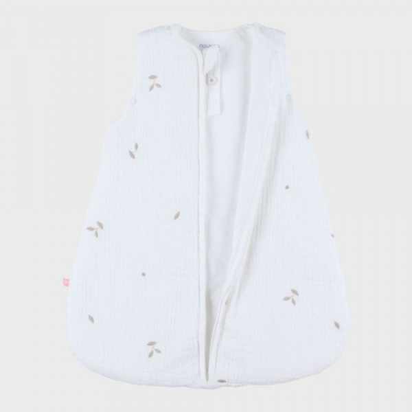 Gigoteuse 70cm jersey ouatiné brodée- blanc - mix and match Noukies