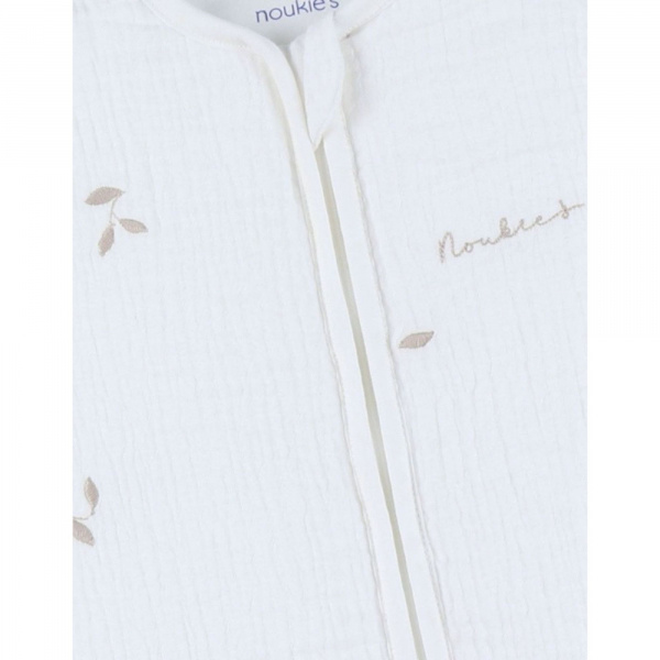 Gigoteuse 70cm jersey ouatiné brodée- blanc - mix and match Noukies