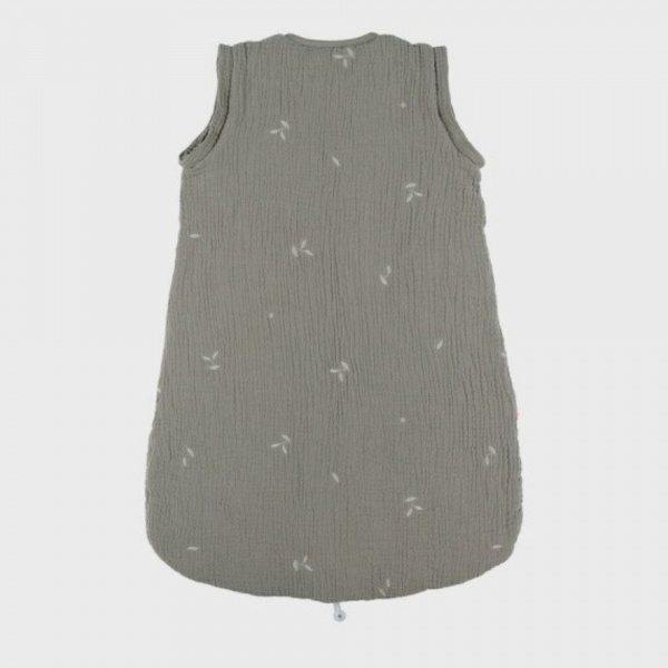 Gigoteuse 70cm jersey pointelle manches amovibles - brodée - kaki Noukies