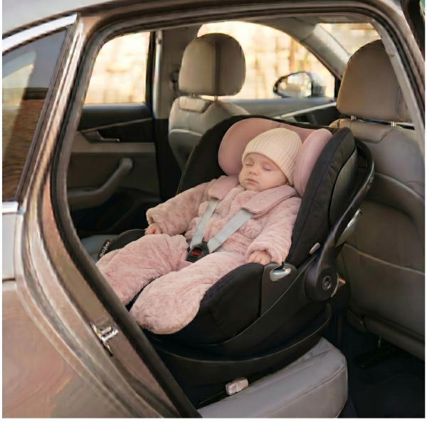 Gigoteuse bébé 70cm fausse fourrure rose Noukies