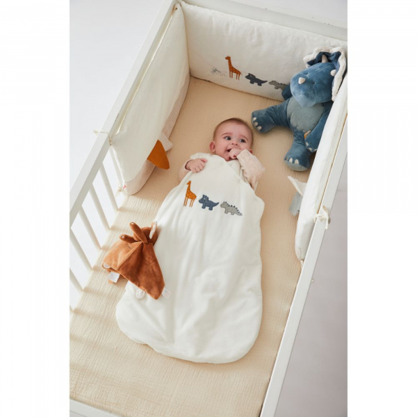 Gigoteuse 70 cm tiga, stegi & ops en veloudoux®, écru Noukies