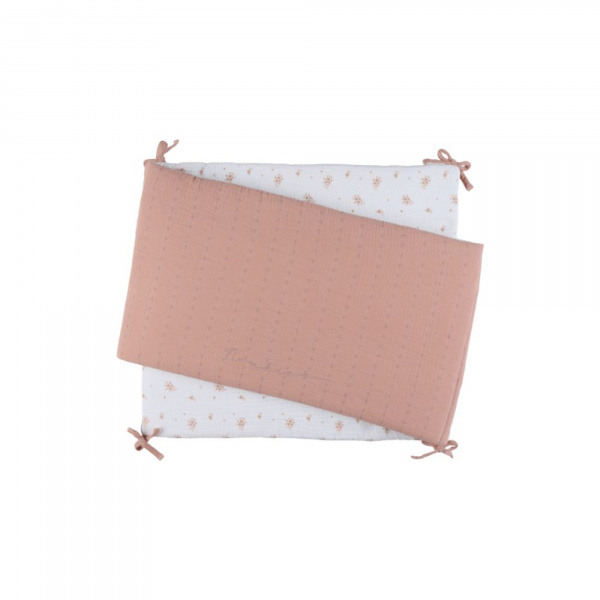 Tour de lit, mousseline bio - fleurs d'antan Noukies