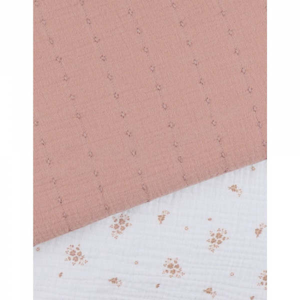 Tour de lit, mousseline bio - fleurs d'antan Noukies