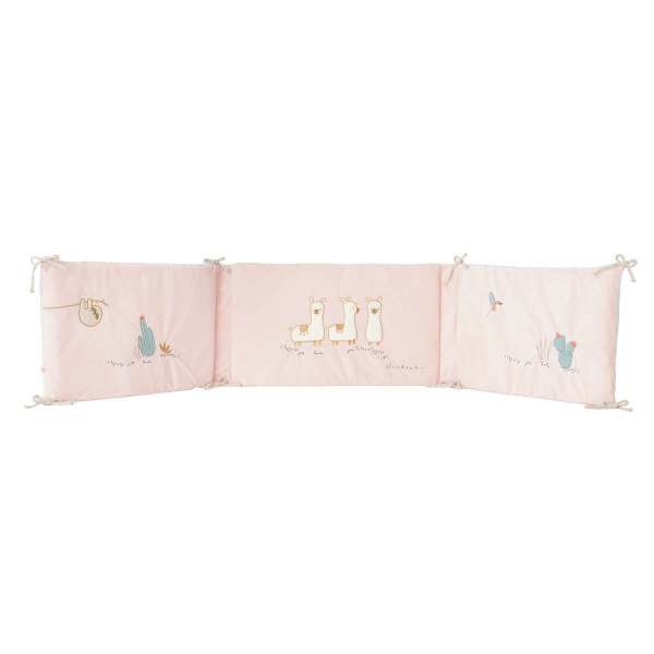 Tour de lit veloudoux rose moris et sacha