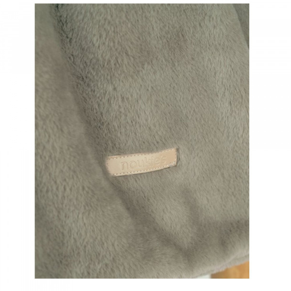 Couverture bébé 140x200cm fausse fourrure kaki mix & match Noukies