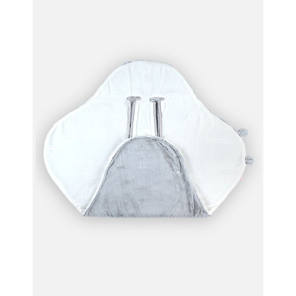 Couverture nomade en fausse fourrure gris Noukies