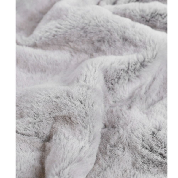 Couverture bébé 75 x 100 cm fausse fourrure grise Noukies