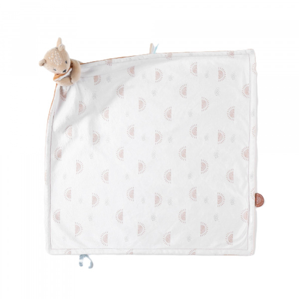 Couverture en veloudoux beige 50 x 50 cm Noukies