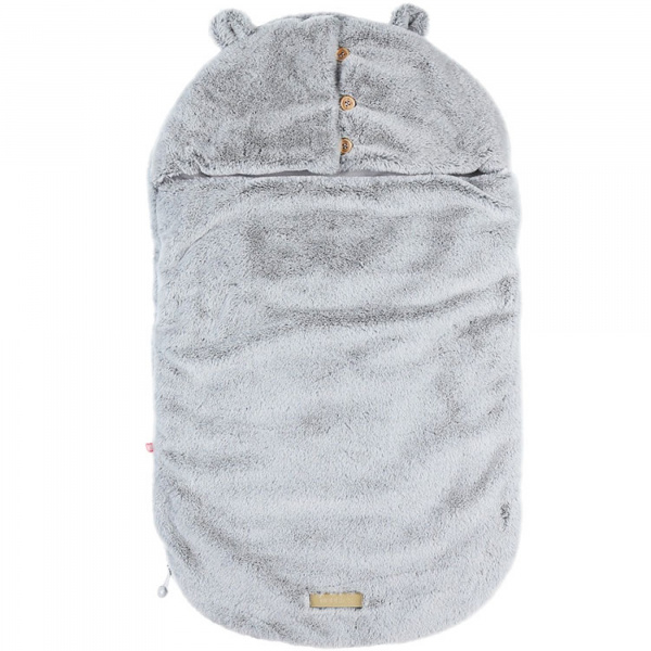 Nid d'ange gris clair fausse fourrure Noukies