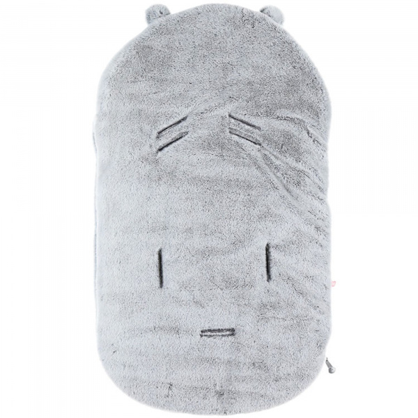 Nid d'ange gris clair fausse fourrure Noukies