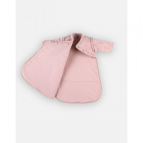 Les imparfaits - gigoteuse hiver 0-3 mois jersey bio rose girafe Noukies