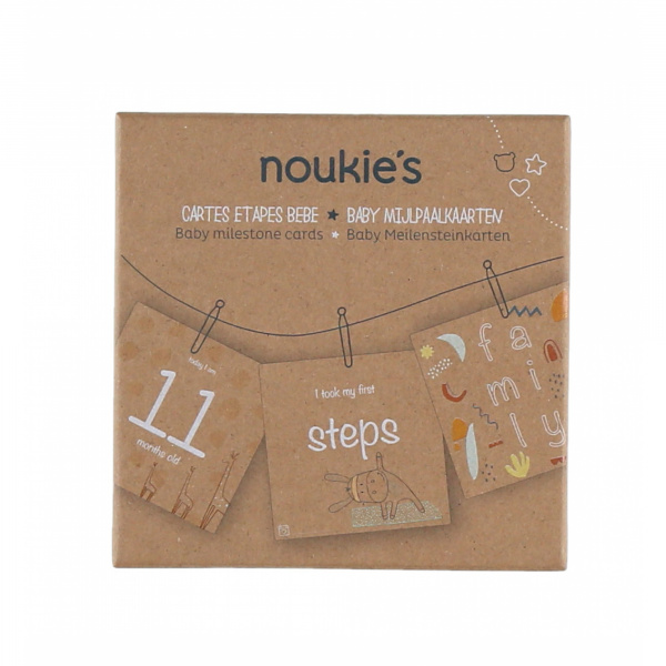 Cartes photos souvenirs marrons Noukies