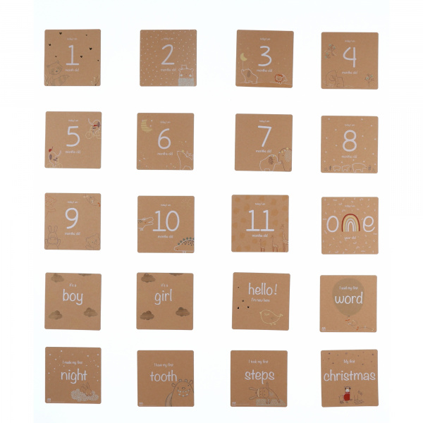 Cartes photos souvenirs marrons Noukies