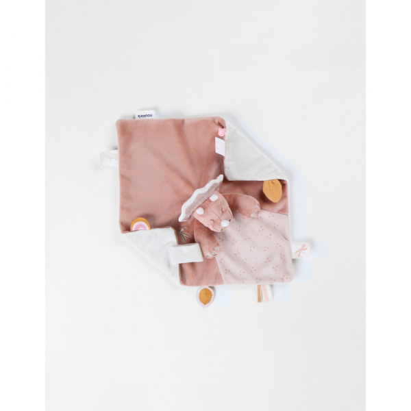 Doudou veloudoux tricératops rose Noukies