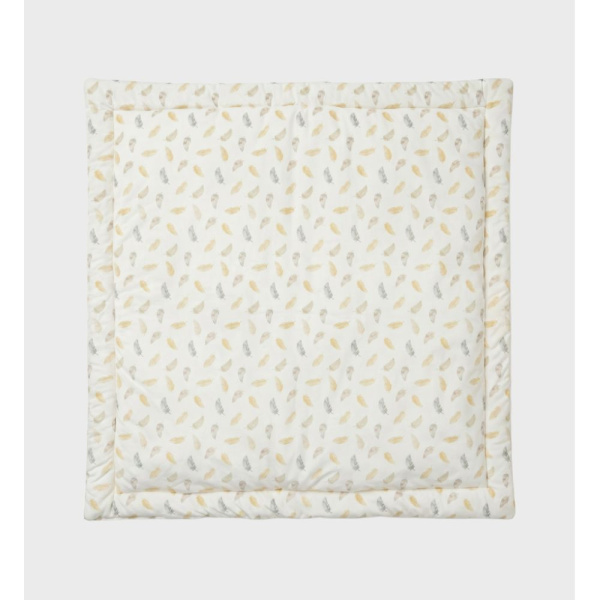 Tapis de jeu et de parc reversible 100cm en veloudoux plumes de lune Noukies