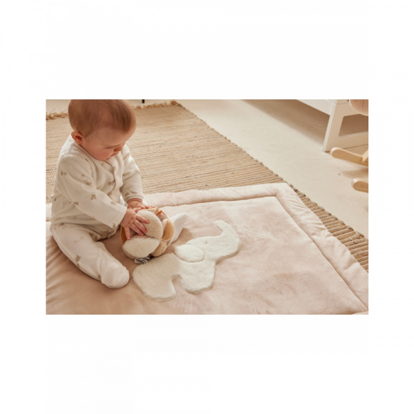 Tapis de jeu et de parc bali, moka & snow 75x95cm Noukies