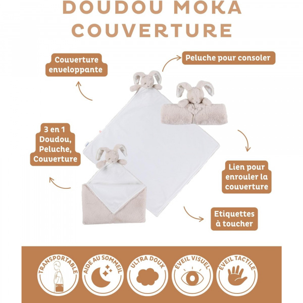 B&m doudou xxl - moka Noukies