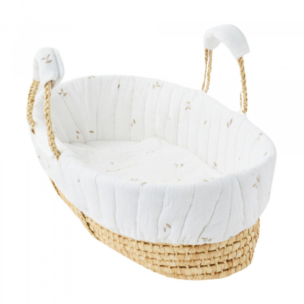 Couffin mousseline brodée ecru Noukies