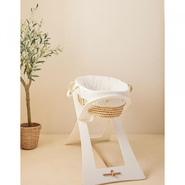 Couffin mousseline brodée ecru Noukies