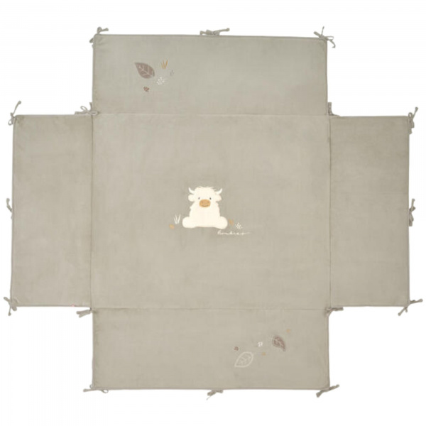 Tapis de parc 75x95cm - veloudoux vert Noukies