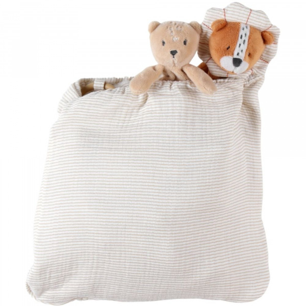 Couverture d'éveil en mousseline de coton lion Noukies