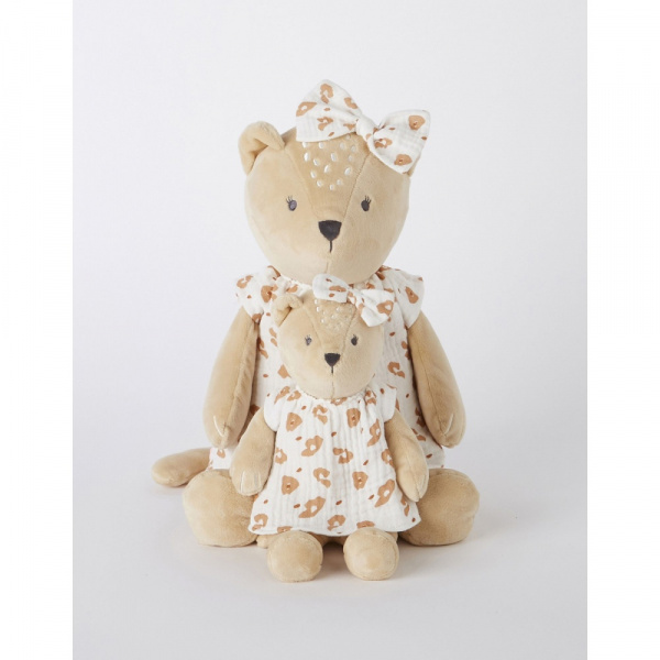 Peluche kendi medium en veloudoux beige/terracotta Noukies