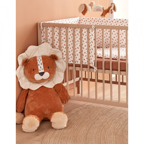 Peluche babou géante en veloudoux marron Noukies