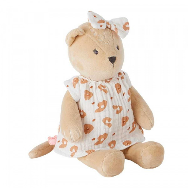Peluche small kendi en veloudoux beige/terracotta Noukies