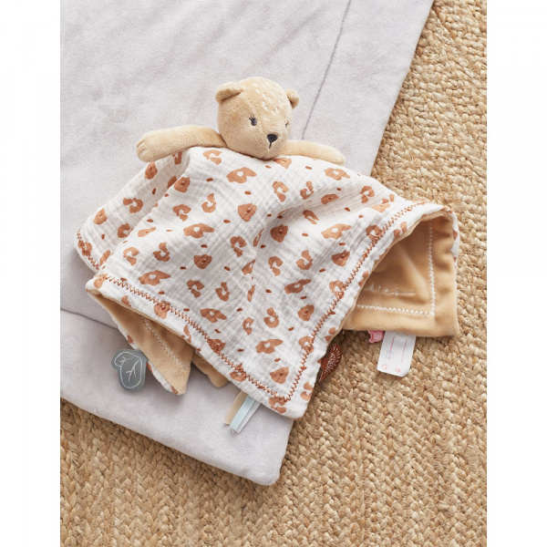 Doudou kendi jour&nuit à tête réversible véloudoux beige Noukies