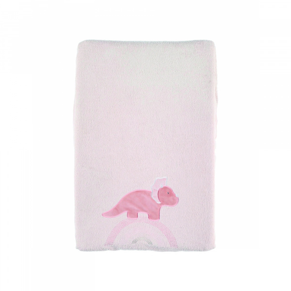Matelas à langer avec housse dinosaure popsie rose Noukies