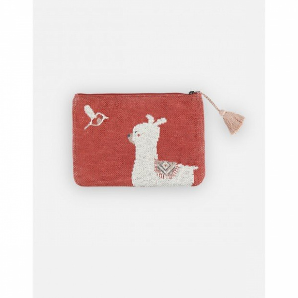 Pochette en jacquard rouge Noukies