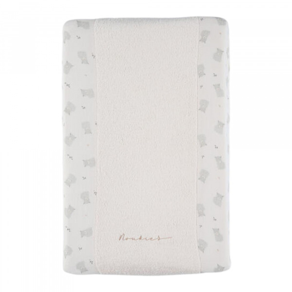 Housse de matelas à langer en mousseline - blanc Noukies