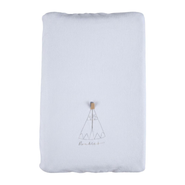 Housse de matelas à langer en éponge - plumes de lune Noukies