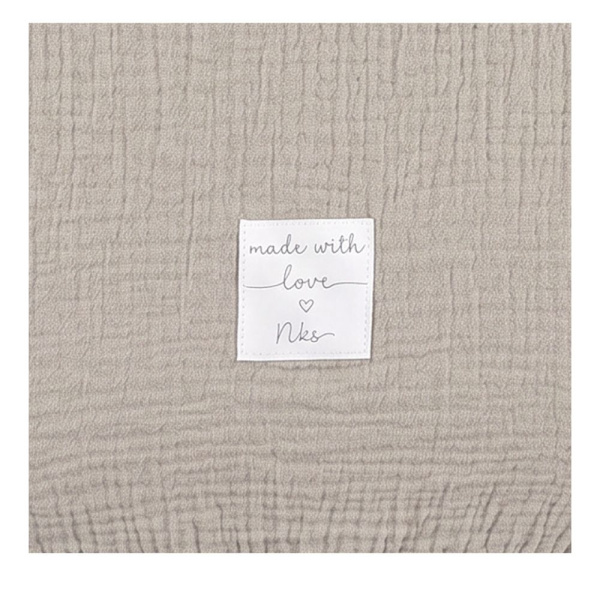 Housse de matelas à langer en coton bio beige Noukies