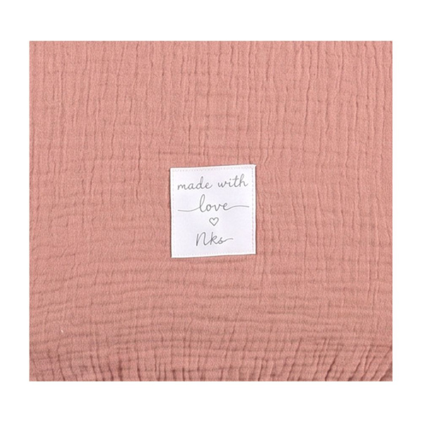 Attache-tétine universelle en coton bio rose Noukies