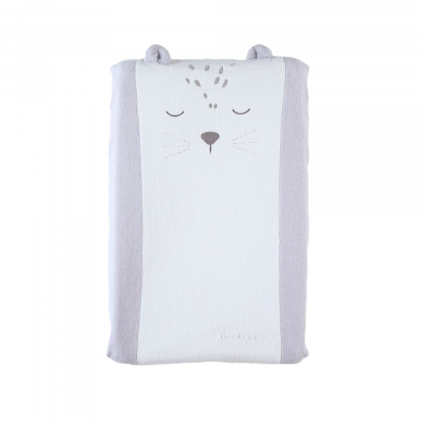 Matelas à langer 45x67 cm avec housse écru/gris clair Noukies