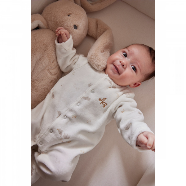 Pyjama velours naissance bali, moka & snow Noukies