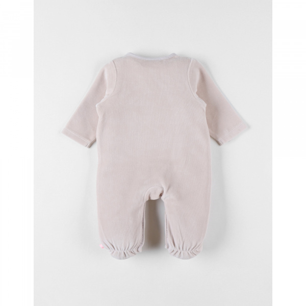 Pyjama velours beige bali naissance - bali, moka & snow Noukies
