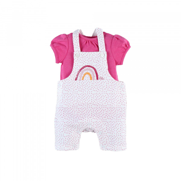 Ensemble bébé body et salopette arc en ciel 1 mois Noukies