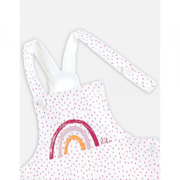 Ensemble bébé body et salopette arc en ciel 1 mois Noukies