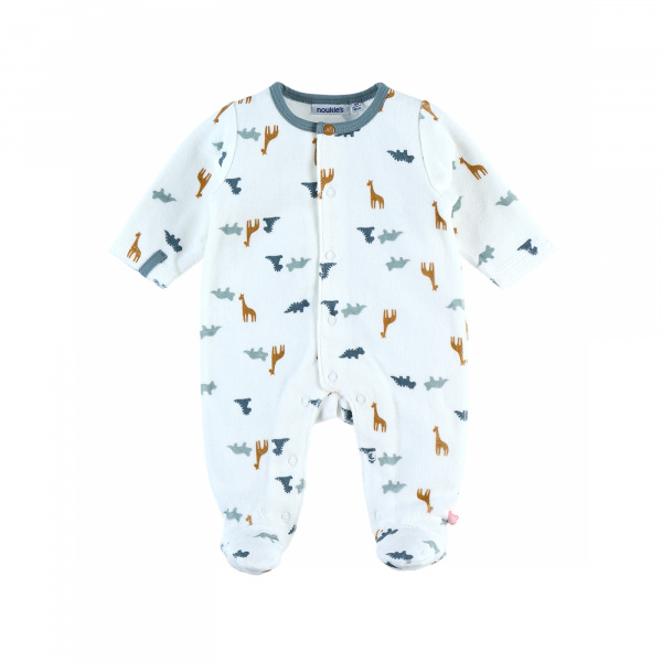 Pyjama bébé en velours stegi tiga et ops - 18 mois Noukies