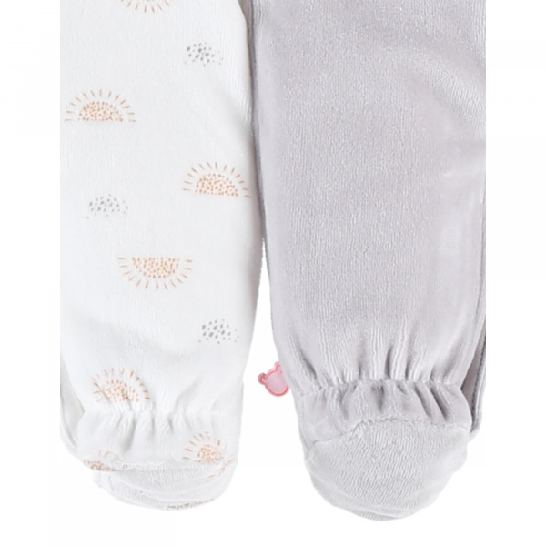 Lot de 2 pyjamas bébé en velours babou & kendi 1 mois Noukies