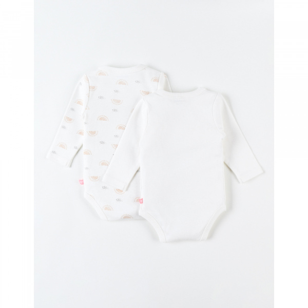 Lot de 2 bodies coton bio manches longues 9 mois - babou & kendi Noukies