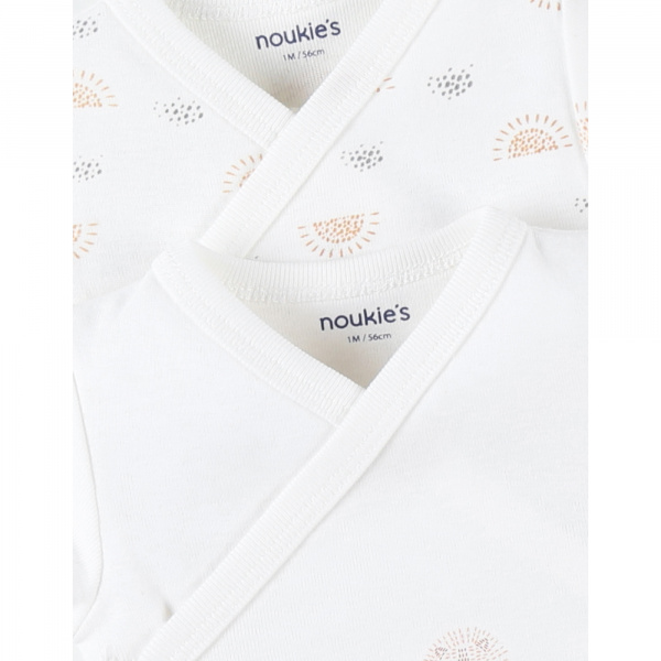 Lot de 2 bodies coton bio manches longues 12 mois - babou & kendi Noukies