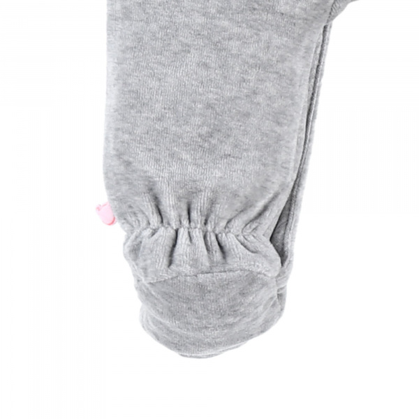 Pyjama bébé velours babou et kendi gris 12 mois Noukies