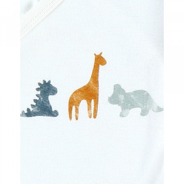 Lot de 2 bodies coton bio manches longues 9 mois - stegi tiga & ops Noukies