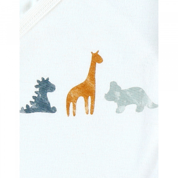 Lot de 2 bodies coton bio manches longues 12 mois - stegi tiga & ops Noukies