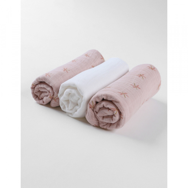Lot de 3 langes en mousseline popsie gigi et louli Noukies